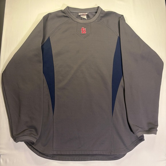 Majestic Other - Majestic Authentic St Louis Cardinals MLB Batting Practice Jersey Grey Navy L